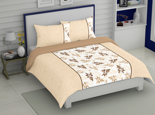 Cream Geometry Print | 186 TC  | Queen size