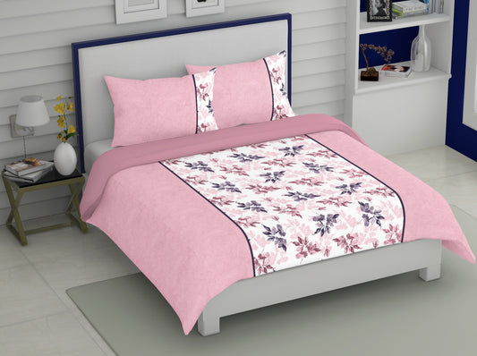 Pink Geometry Print |186 TC | Queen size