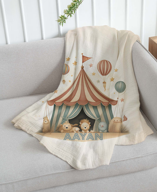 Animal Carnival Theme Blanket