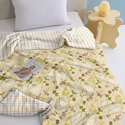 Light Yellow Bedsheet|Dohar Combo