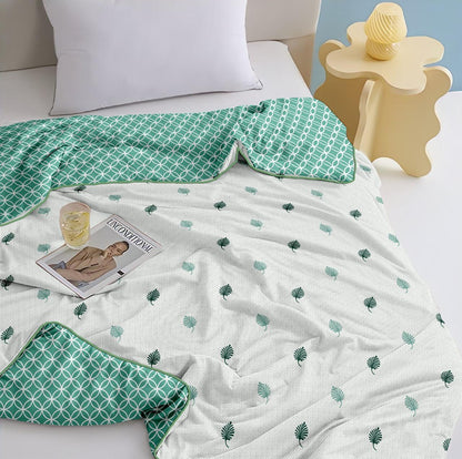 Dynamic leaves  Pattern Bedsheet|Dohar Combo