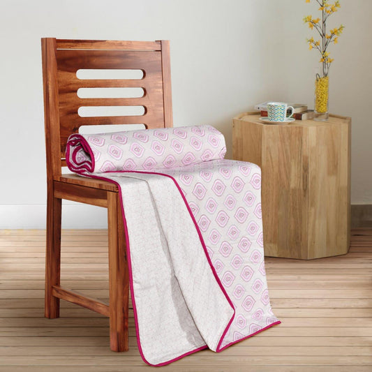 Pink Delight Bedsheet|Dohar Combo