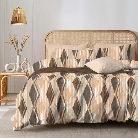 Criss Cross Wave Print | 186 TC | Queen size