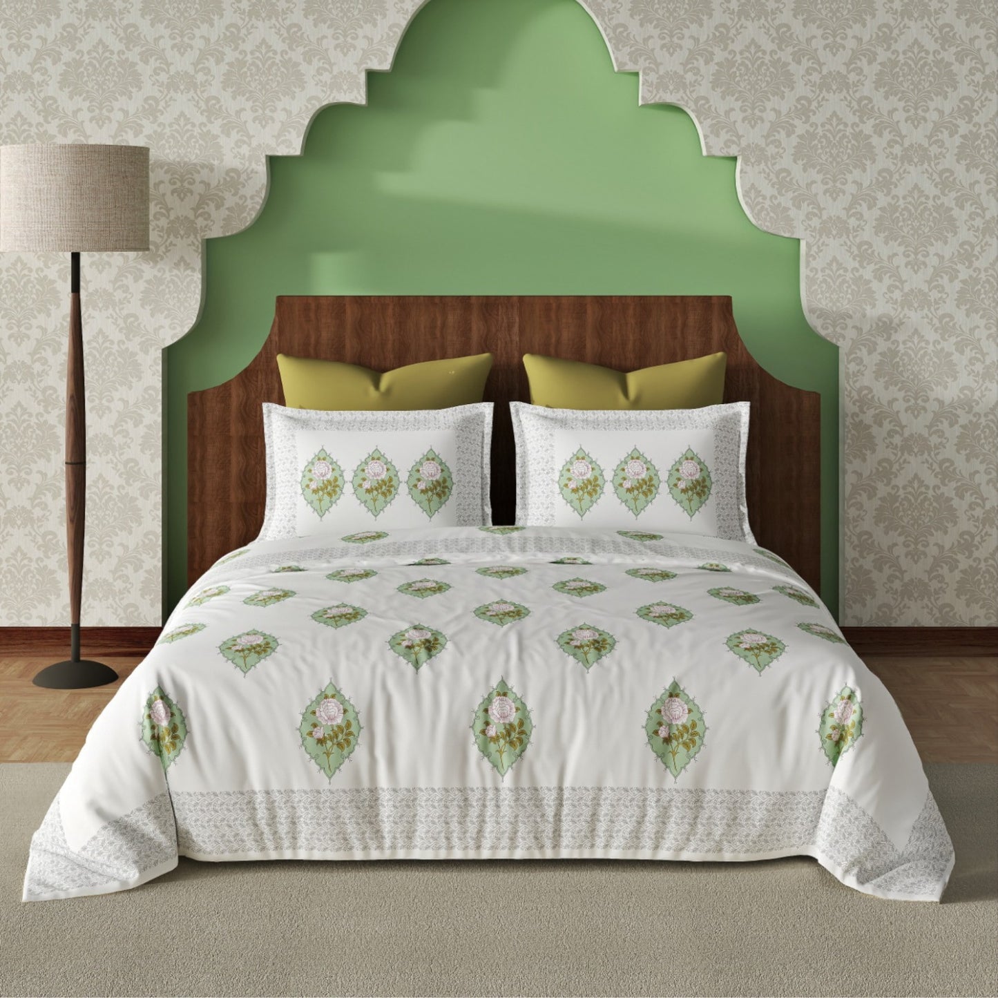 Jaipuri Pastel Print | 210 TC | King Bedsheet