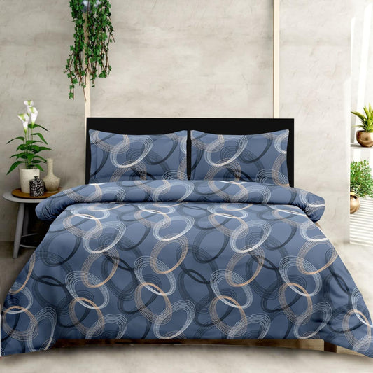 Blue Dreams | 186 TC | King Size Fitted Bedsheet