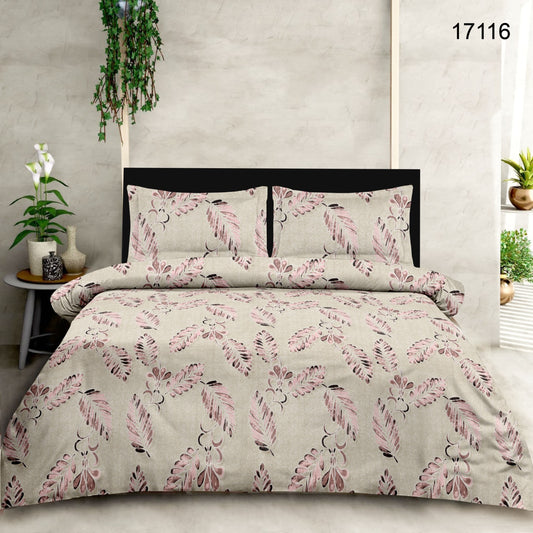 Coffee Leaves Print | 186 TC | Queen size